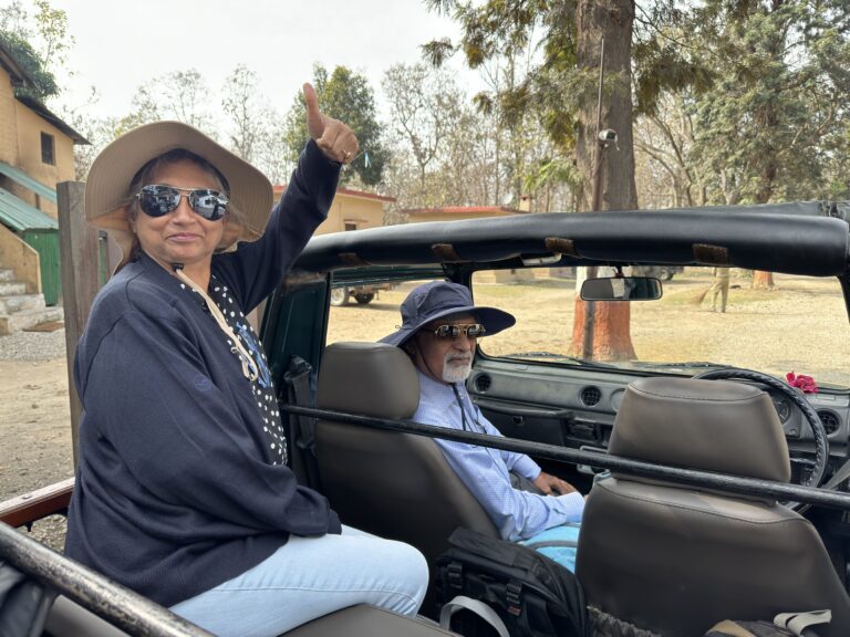 Safari Lab Guests Mr & Mrs. Pandit at Bijrani, Jim Corbett