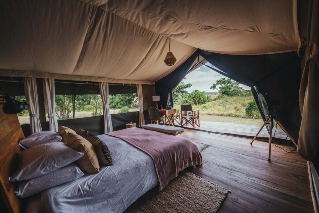 Tented safari camp accommodation in the Masai Mara