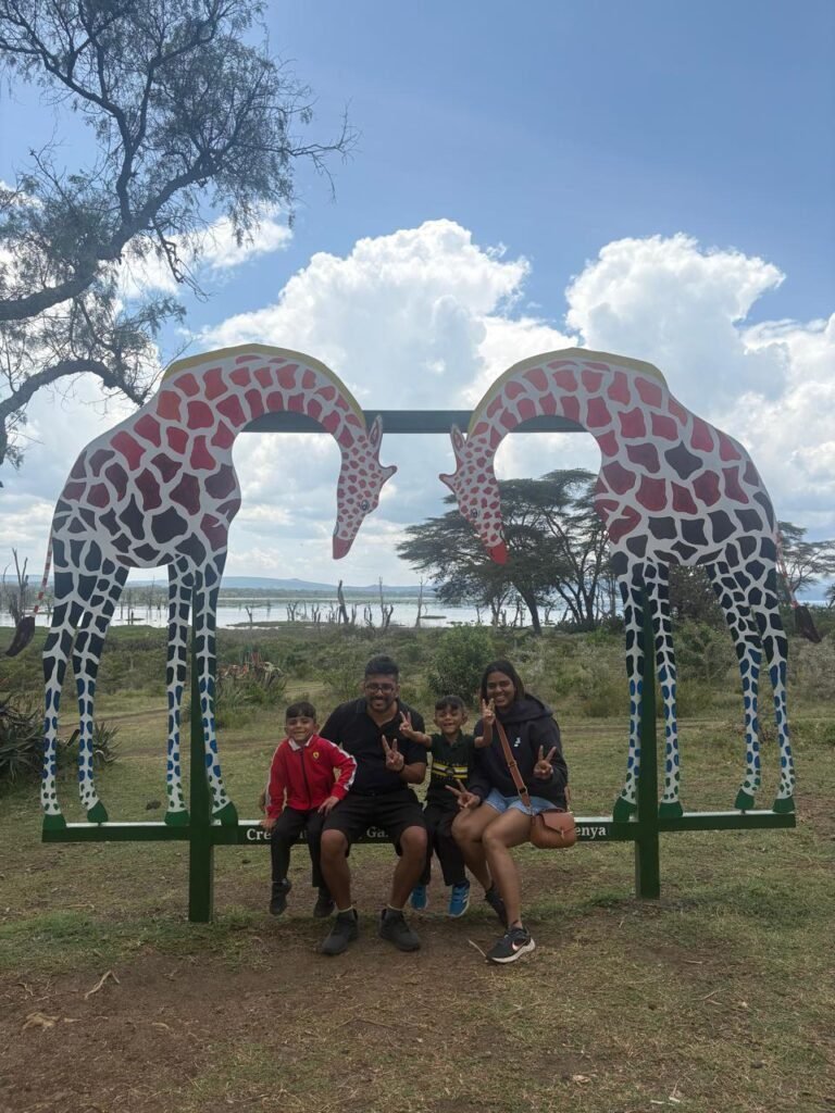 Safari Lab guests at Crescent Island in Lake Naivasha