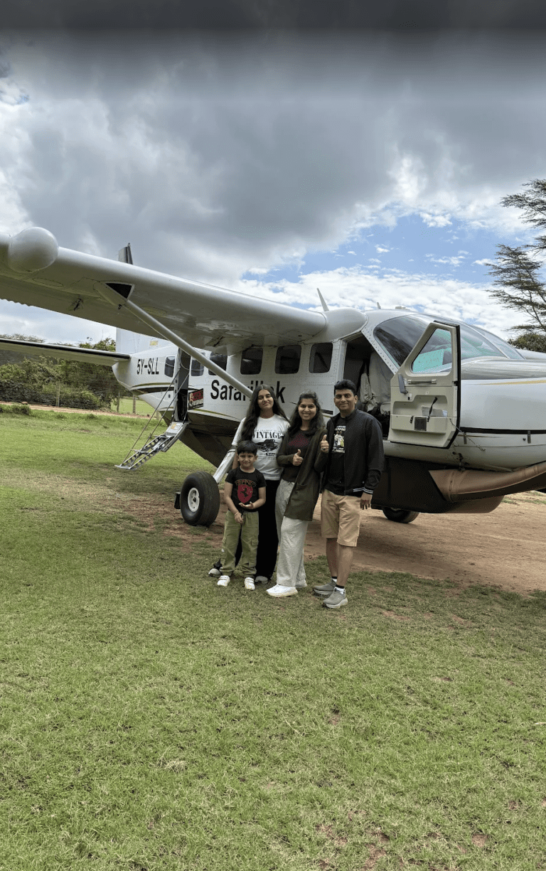 Safari Lab guests flying to Amboseli — May 2026